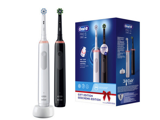 2x Oral-B Pro 3 3900 elektrische Zahnbürste