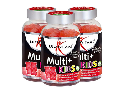 3x Lucovitaal Multi+ Kids Gummies | 180 Stuks