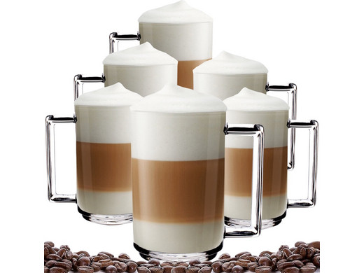 6x doppelwandiges Kaffeeglas | 320 ml