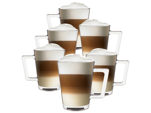 6x doppelwandiges Kaffeeglas | 270 ml