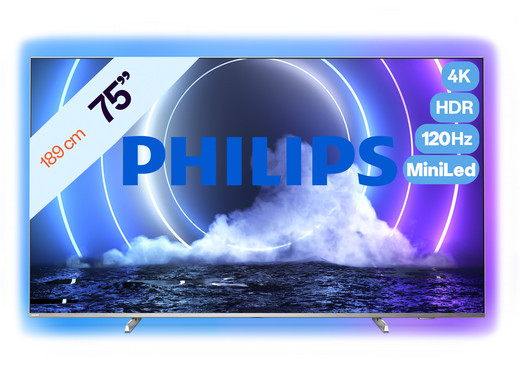 Philips 75" 4K MiniLed Smart TV | 120 Hz | Ambilight | 75PML9506/12