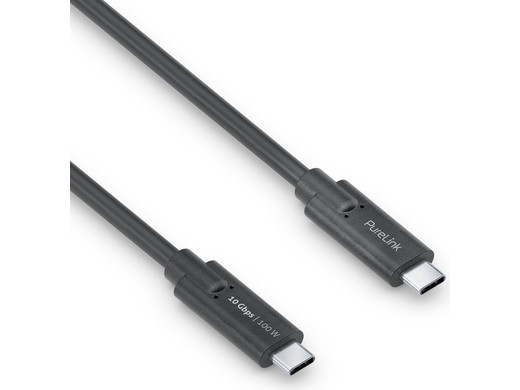 Purelink Kabel USB-C auf USB-C 3.1 Gen2 | 1 Meter | iSeries | Schwarz