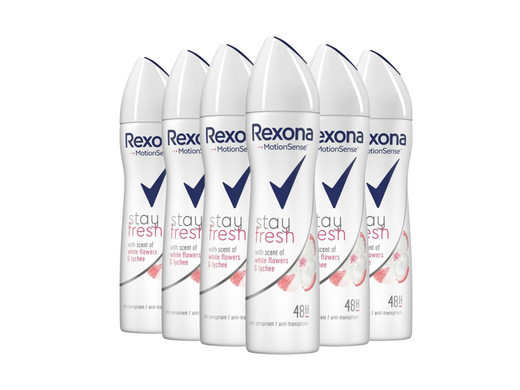 iBood 6x Rexona White Flow Lychee Deodorant | 150 ml aanbieding
