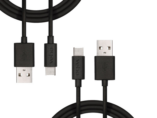 2x Veho Lade- & Datenkabel | USB-A auf USB-C | 1 m