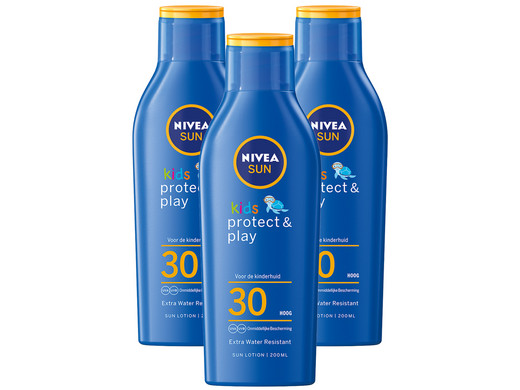 3x Nivea Sun Kids Protect & Play Hydraterende Zonnemelk | SPF30