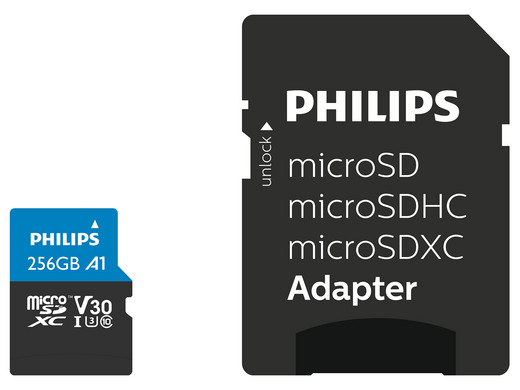 Philips 256 GB microSDXC Kaart | Class 10 | UHS-I | U3 | FM25MP65B