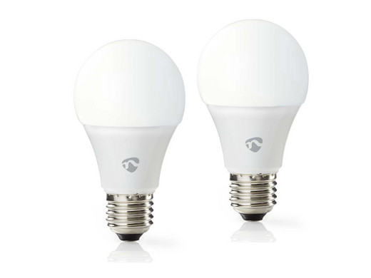 2x Nedis SmartLife LED-Lampe | E27 | WLAN | 800 lm | 2700 K
